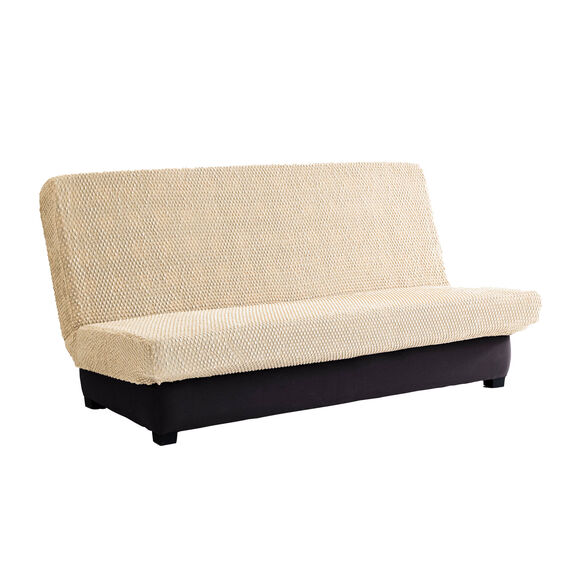 Housse clic-clac bi-extensible gaufr&eacute;e (taupe)