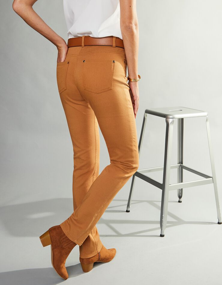 Pantalon droit stretch (noisette) Pantalon droit stretch (noisette)