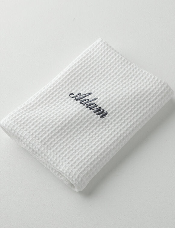 Serviette de bain nid d'abeille  Colombine®, personnalisable, 240 g/m2 (blanc)