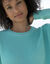 Pull col rond maille anglaise (turquoise)