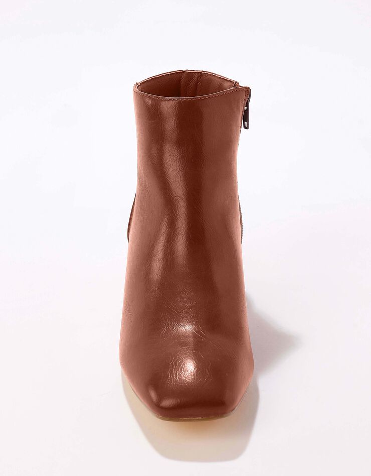 Boots bi-matière bout carré - caramel (caramel) Boots bi-matière bout carré - caramel (caramel)