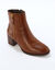 Boots zipp&eacute;es en cuir (marron)