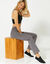 Pantalon droit en coton biologique(**) (anthracite)