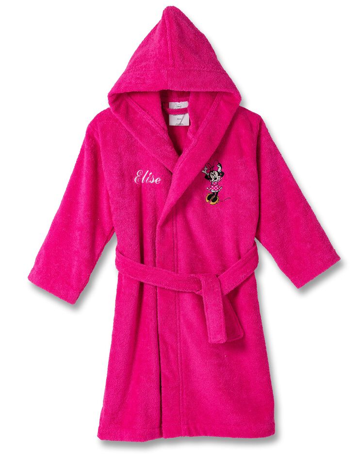 Peignoir enfant à capuche Minnie® Cœur de Disney® (fuchsia) Peignoir enfant à capuche Minnie® Cœur de Disney® (fuchsia)