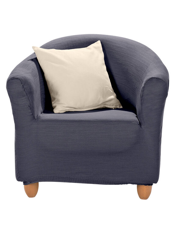 Housse extensible unie sp&eacute;ciale fauteuil cabriolet (gris)