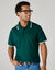Polo uni maille piqu&eacute;e manches courtes (vert sapin)