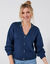 Gilet col V boutonné (marine)