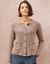 Cardigan uni boutonn&eacute; &agrave; poches (taupe)