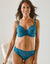Slip dentelle unie Arum (bleu canard)