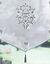 Vitrage pointe baroque brod&eacute; finition passe-tringle (gris)