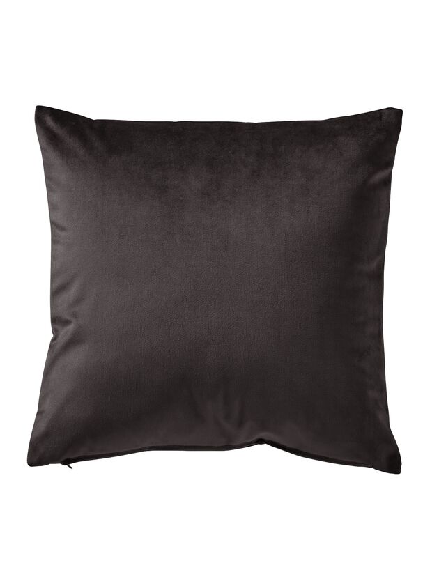 Housse coussin en velours uni - lot de 2 (anthracite)