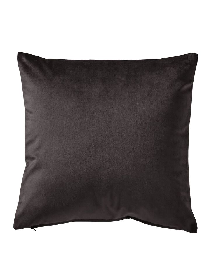 Housse coussin en velours uni - lot de 2 (anthracite)