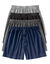 Caleçon flottant ouvert uni - lot de 4 (gris + marine)