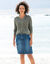 Gilet zippé, maille anglaise (kaki)