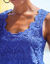 Robe plastron macramé (bleu)