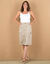 Jupe uni cargo (sable)