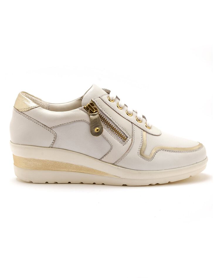 Derbies à lacets, petit compensé (blanc) Derbies à lacets, petit compensé (blanc)