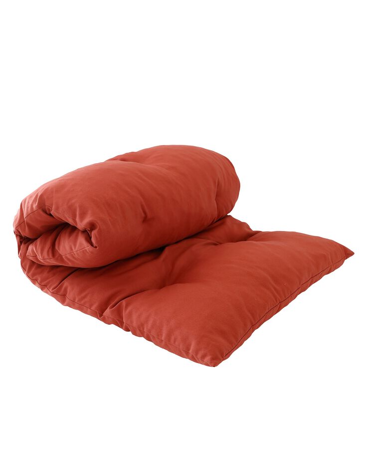 Long coussin de sol uni, coton (terracotta) Long coussin de sol uni, coton (terracotta)