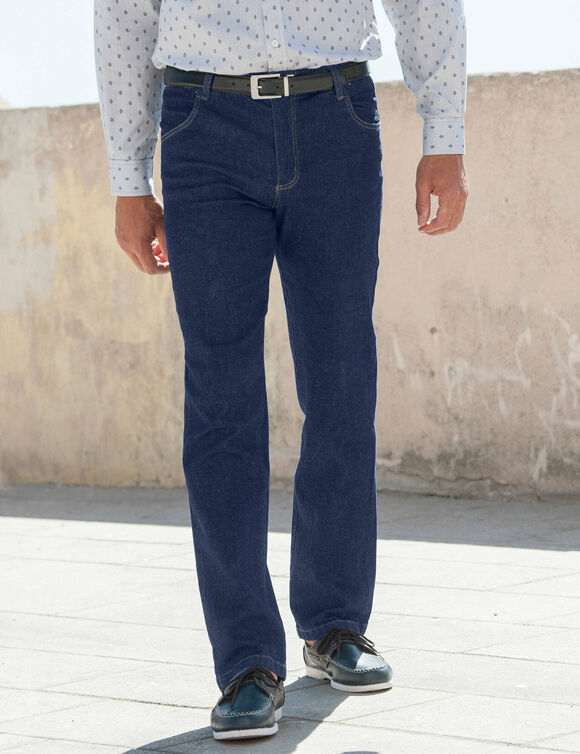 Jean droit ceinture élastiquée - L32 (brut)