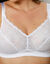 Soutien-gorge minimiseur dentelle graphique - sans armatures (blanc)