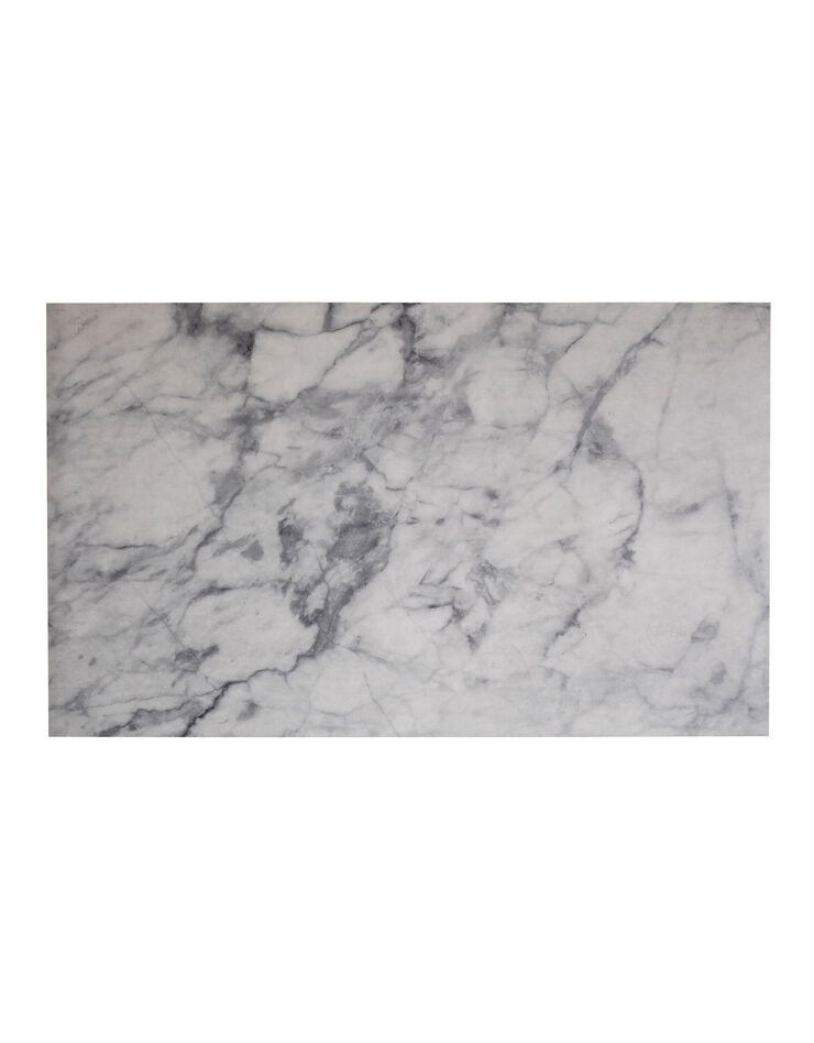 Tapis vinyle effet marbre blanc (blanc)