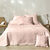 Couvre-lit uni style boutis Cassandre  (rose thé)