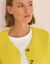 Veste sans manches, maille bouclette (jaune)