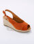 Sandales compensées corde à talon et bout ouverts (terracotta)
