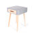 Table de chevet bicolore 1 tiroir (gris)