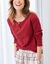Tee-shirt pyjama manches longues (bordeaux)