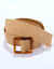 Ceinture élastiquée tressée style paille  (beige)