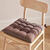 Galette de chaise carr&eacute;e ray&eacute;e - lot de 2 (chocolat)