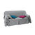 Housse bachette coton uni nouettes fauteuil canapés (gris perle)