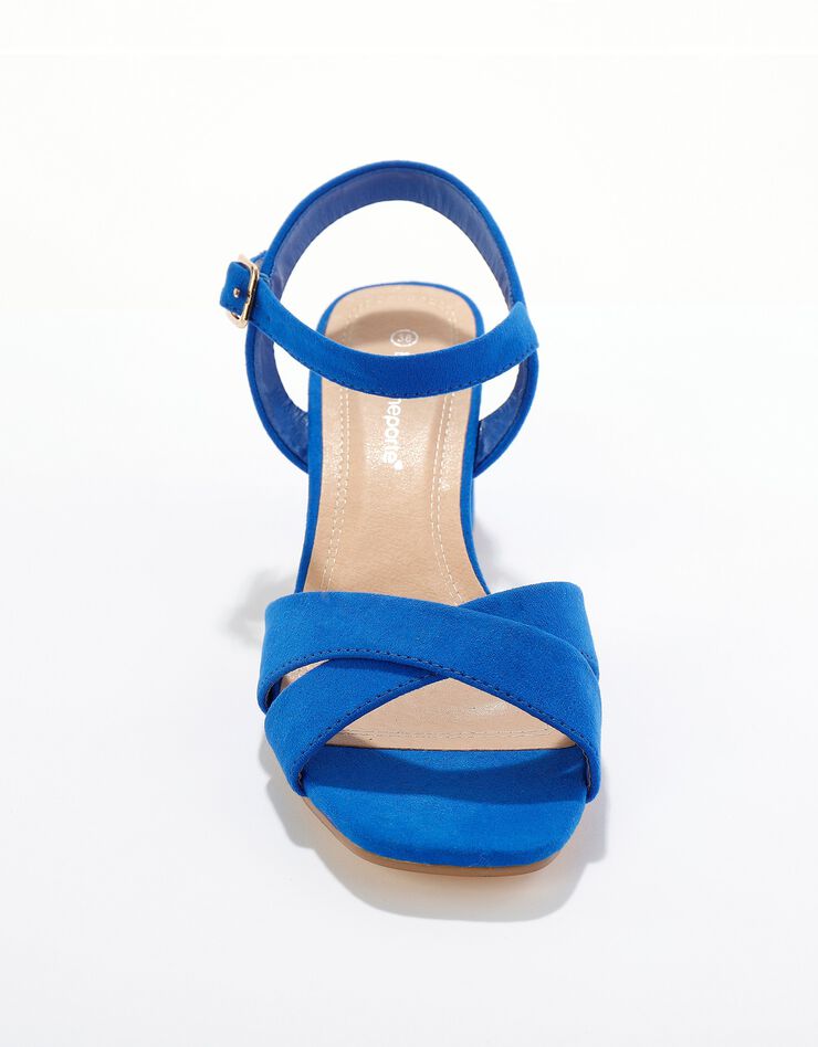 Sandales à talon brides croisées (bleu) Sandales à talon brides croisées (bleu)