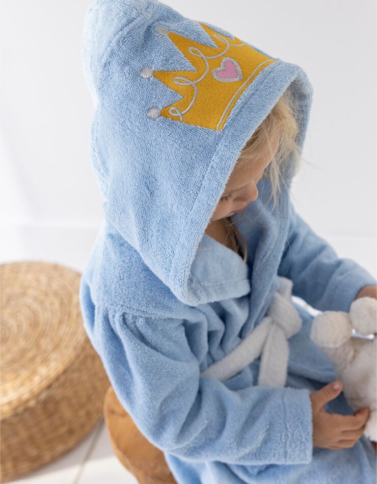 Peignoir de bain déguisement enfant princesse éponge coton - 340g/m² (bleuet) Peignoir de bain déguisement enfant princesse éponge coton - 340g/m² (bleuet)