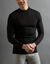 T-shirt sous-v&ecirc;tement homme col montant manches longues chaleur intense - lot de 2 (noir)