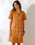 Robe courte saharienne boutonnée (beige)