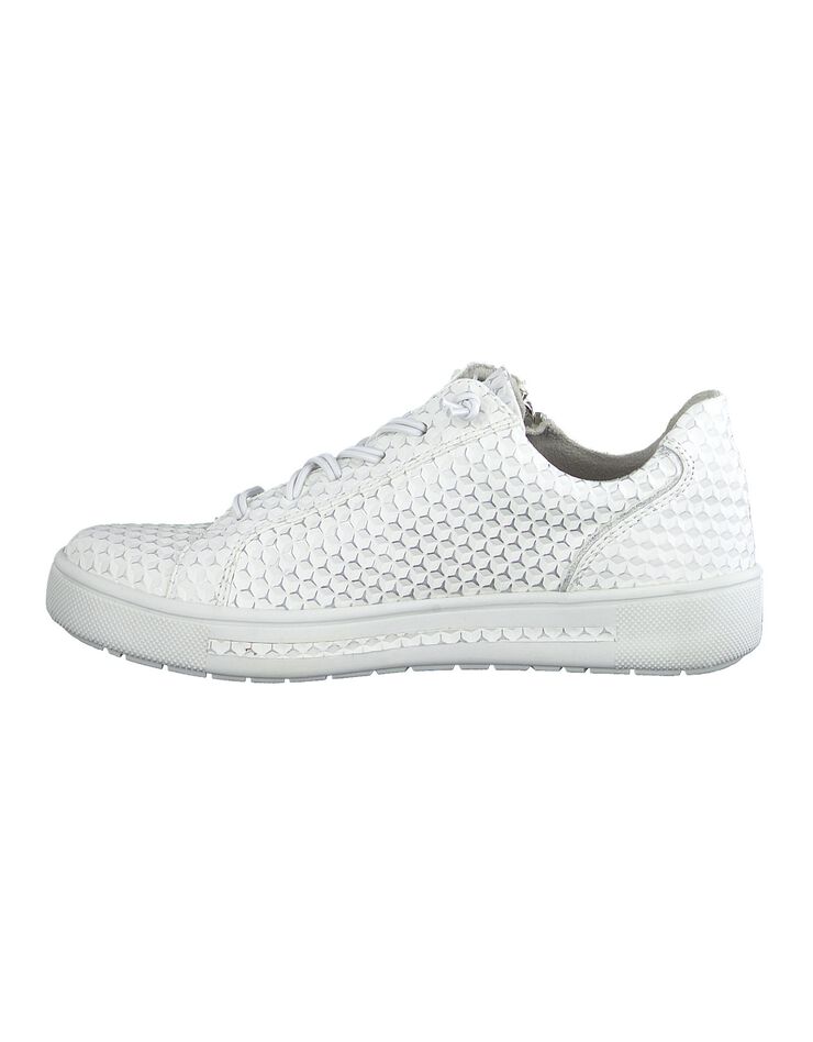 Baskets basses à lacets imprimé 3D - grande largeur (blanc)