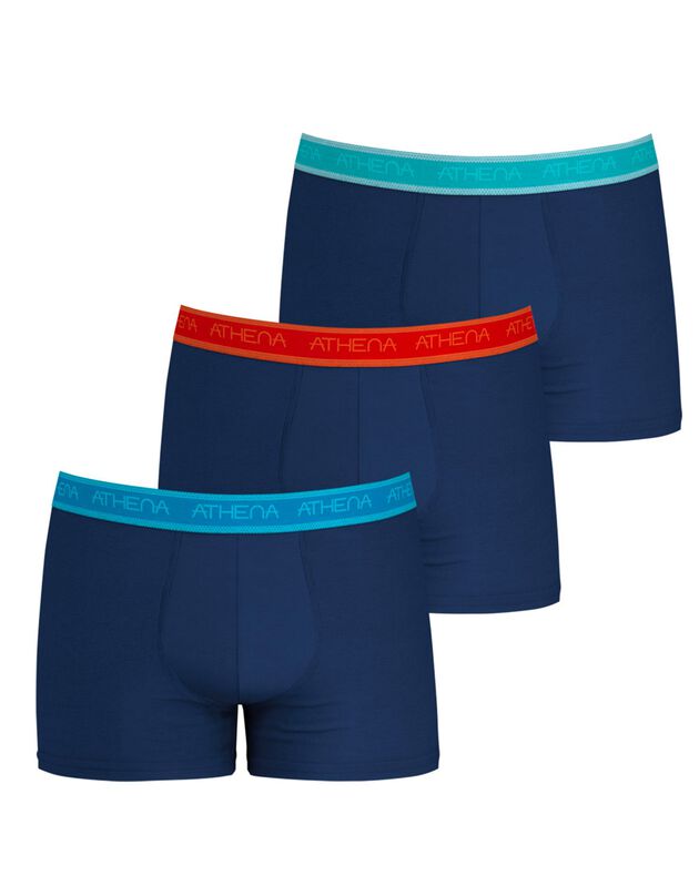 Boxer Easy coton(1) bio - lot de 3 (marine) Boxer Easy coton(1) bio - lot de 3 (marine)
