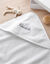 Cape de bain bébé personnalisable (blanc)