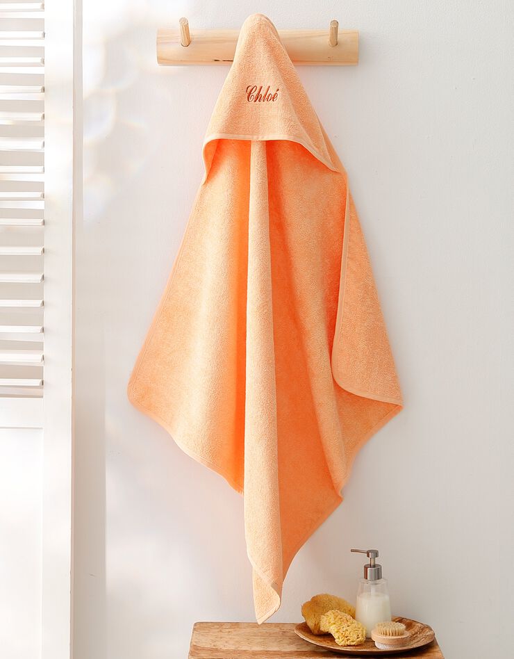 Cape de bain bébé personnalisable (abricot) Cape de bain bébé personnalisable (abricot)