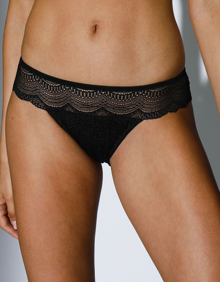 Culotte dentelle et satin Nauta- forme midi (noir) Culotte dentelle et satin Nauta- forme midi (noir)