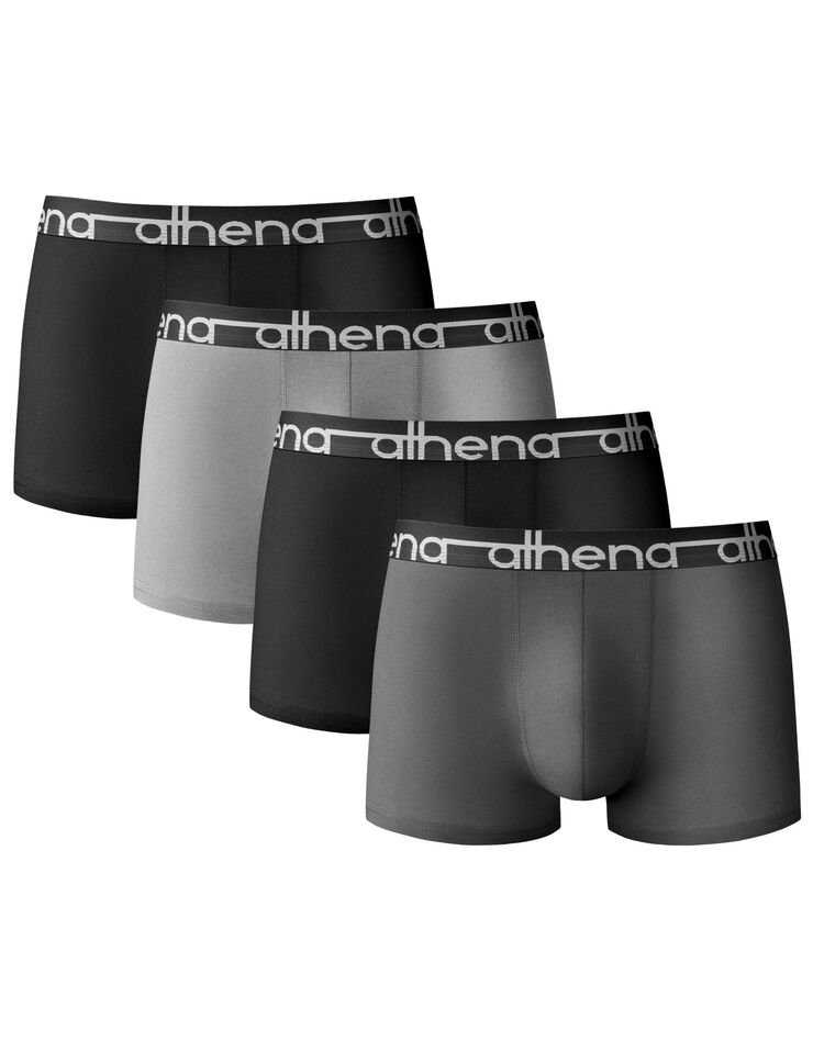 Boxer Easy - lot de 4 (noir + gris) Boxer Easy - lot de 4 (noir + gris)