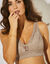 Soutien-gorge post-opératoire forme foulard en dentelle stretch - sans armatures (taupe)