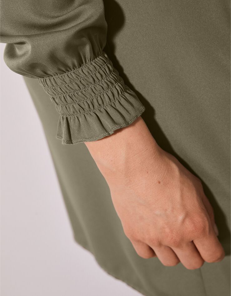Tunique dentelle manches longues unie (kaki) Tunique dentelle manches longues unie (kaki)