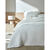 Couvre-lit réversible microfibre matelassée/sherpa (écru)