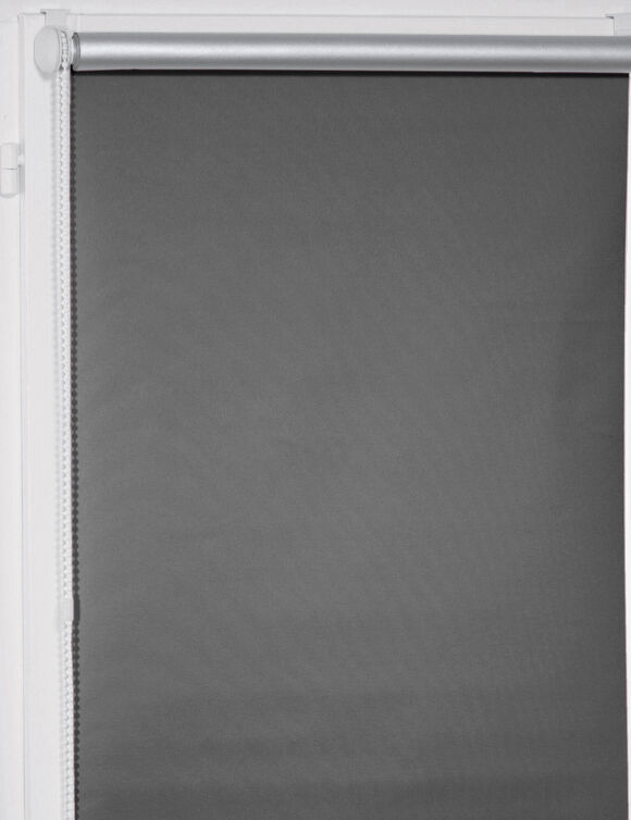 Store enrouleur occultant uni à clipser (gris)