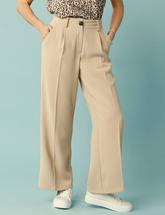 Pantalon large fluide Spécial Petites (sable)