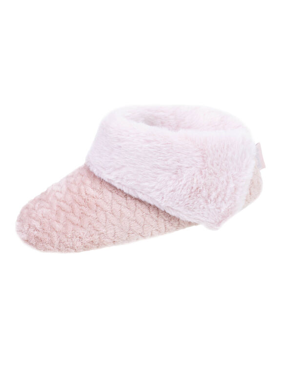 Botillons micro éponge texturée fourrés (rose)