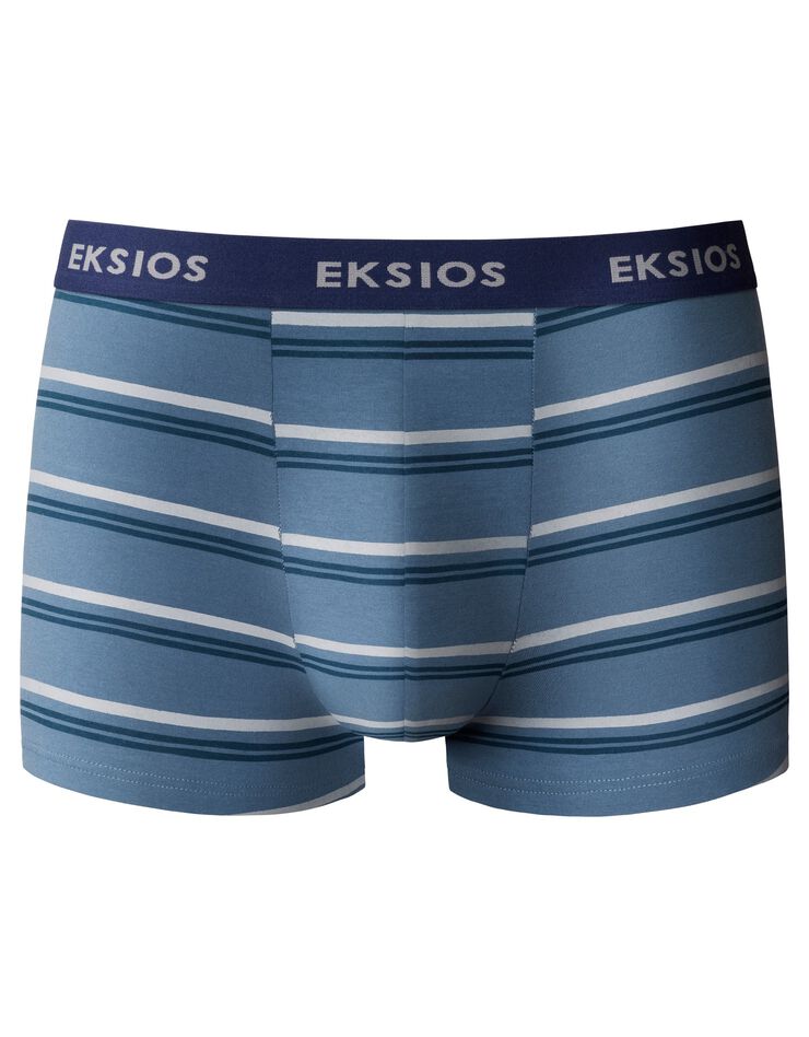 Boxer rayures fil teint - lot de 4 (bleu / vert) Boxer rayures fil teint - lot de 4 (bleu / vert)